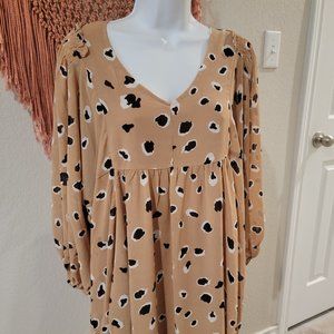 Umgee Tan and Black Mini Dress